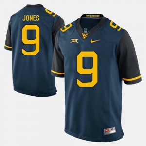 Men's Mountaineers #9 Alumni Football Game Adam Jones college Jersey - Blue