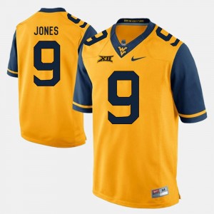 Men Alumni Football Game #9 Mountaineers Adam Jones college Jersey - Gold