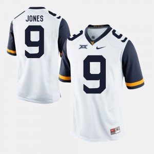 Mens Alumni Football Game West Virginia #9 Adam Jones college Jersey - White