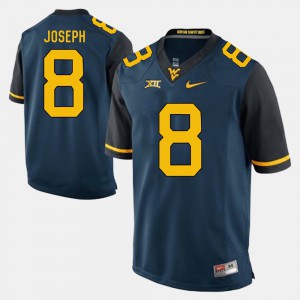 Men's Alumni Football Game Mountaineers #8 Karl Joseph college Jersey - Blue