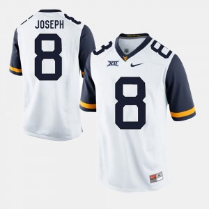 Men Alumni Football Game #8 WVU Karl Joseph college Jersey - White