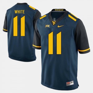 Mens #11 WV Alumni Football Game Kevin White college Jersey - Blue