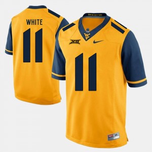 Men West Virginia Mountaineers #11 Alumni Football Game Kevin White college Jersey - Gold