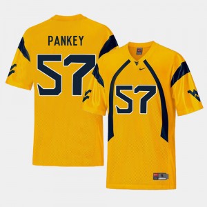 Mens Football Replica #57 West Virginia Mountaineers Adam Pankey college Jersey - Gold