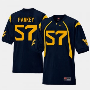 Men's West Virginia Mountaineers #57 Football Replica Adam Pankey college Jersey - Navy