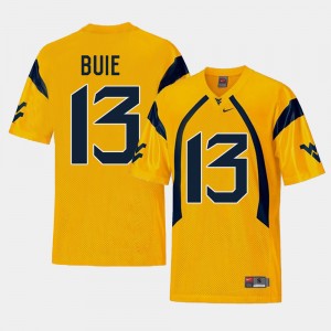 Men's Replica WVU Football #13 Andrew Buie college Jersey - Gold