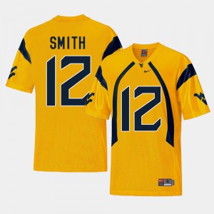 Men #12 Replica Football West Virginia Mountaineers Geno Smith college Jersey - Gold