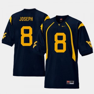 Mens WVU Football #8 Replica Karl Joseph college Jersey - Navy