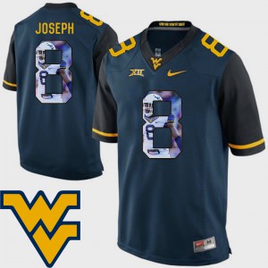 Men's Football Mountaineers Pictorial Fashion #8 Karl Joseph college Jersey - Navy