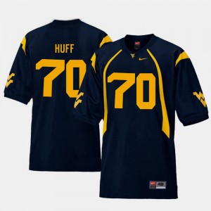 Mens Football WVU Replica #70 Sam Huff college Jersey - Navy