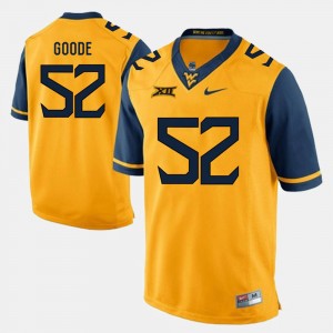 Men Alumni Football Game Mountaineers #52 Najee Goode college Jersey - Gold