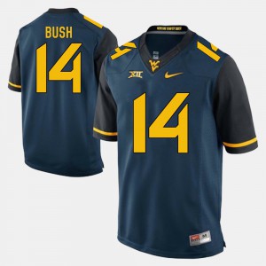 Mens #14 WVU Alumni Football Game Tevin Bush college Jersey - Blue