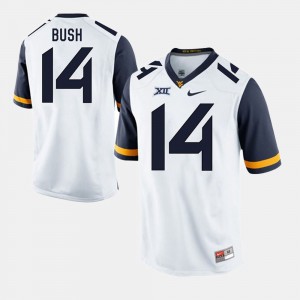 Mens Alumni Football Game West Virginia #14 Tevin Bush college Jersey - White