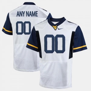 Men Limited Football West Virginia Mountaineers #00 college Customized Jersey - White