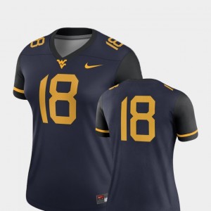 Womens Legend Football West Virginia University #18 college Jersey - Navy