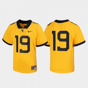 Kids Untouchable #19 Football WV college Jersey - Gold